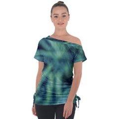 Off Shoulder Tie-Up T-Shirt 