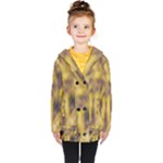 Yellow Abstract Stars Kids  Double Breasted Button Coat