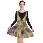 Yellow Abstract Stars Plunge Pinafore Dress