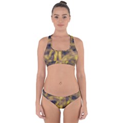 Yellow Abstract Stars Cross Back Hipster Bikini Set from ArtsNow.com