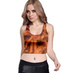 Red Abstract Stars Racer Back Crop Top
