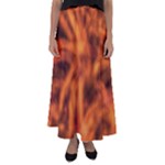 Red Abstract Stars Flared Maxi Skirt
