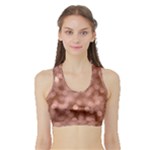 Light Reflections Abstract No6 Rose Sports Bra with Border
