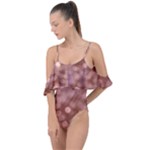 Light Reflections Abstract No6 Rose Drape Piece Swimsuit