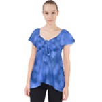 Light Reflections Abstract No5 Blue Lace Front Dolly Top