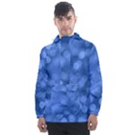 Light Reflections Abstract No5 Blue Men s Front Pocket Pullover Windbreaker