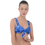 Light Reflections Abstract No5 Blue Front Tie Bikini Top