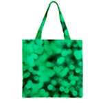 Light Reflections Abstract No10 Green Zipper Grocery Tote Bag