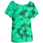 Light Reflections Abstract No10 Green Women s Oversized Tee