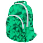 Light Reflections Abstract No10 Green Rounded Multi Pocket Backpack