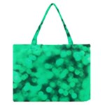 Light Reflections Abstract No10 Green Zipper Medium Tote Bag