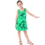 Light Reflections Abstract No10 Green Kids  Sleeveless Dress