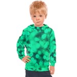Light Reflections Abstract No10 Green Kids  Hooded Pullover