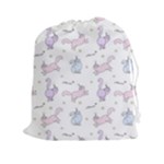 Unicorn Cats Pattern 2 Drawstring Pouch (2XL)