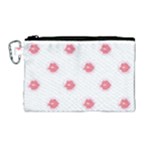 Lips Bubblegum Pattern Canvas Cosmetic Bag (Large)