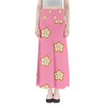 Cookies Pattern Pink Full Length Maxi Skirt