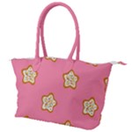 Cookies Pattern Pink Canvas Shoulder Bag