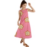 Cookies Pattern Pink Summer Maxi Dress