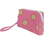 Cookies Pattern Pink Wristlet Pouch Bag (Small)