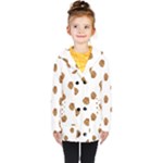 Pine cones White Kids  Double Breasted Button Coat