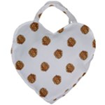 Pine cones White Giant Heart Shaped Tote