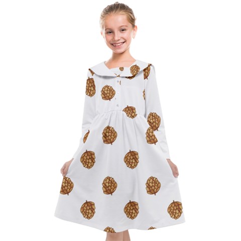 Pine cones White Kids  Midi Sailor Dress from ArtsNow.com