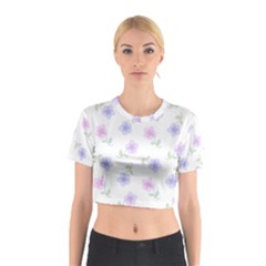 Flowers Pattern Cotton Crop Top from ArtsNow.com