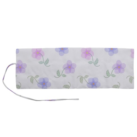 Flowers Pattern Roll Up Canvas Pencil Holder (M) from ArtsNow.com