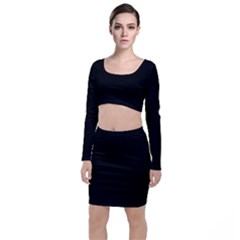 Long Sleeve Crop Top & Bodycon Skirt Set 