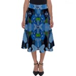 Rare Excotic Blue Flowers In The Forest Of Calm And Peace Perfect Length Midi Skirt