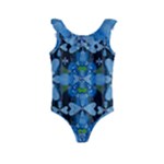 Rare Excotic Blue Flowers In The Forest Of Calm And Peace Kids  Frill Swimsuit