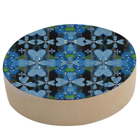 Rare Excotic Blue Flowers In The Forest Of Calm And Peace Wooden Bottle Opener (Round) from ArtsNow.com