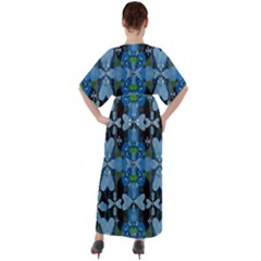 V-Neck Boho Style Maxi Dress 