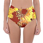 Sunflowers Reversible High-Waist Bikini Bottoms