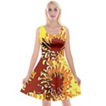 Sunflowers Reversible Velvet Sleeveless Dress