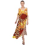 Sunflowers Maxi Chiffon Cover Up Dress