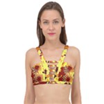 Sunflowers Cage Up Bikini Top