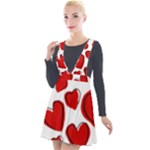 Scribbled Love Plunge Pinafore Velour Dress