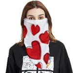 Scribbled Love Face Covering Bandana (Triangle)