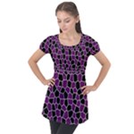 S1e1tina Puff Sleeve Tunic Top