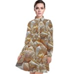 Sea-shells Bg Long Sleeve Chiffon Shirt Dress