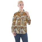 Sea-shells Bg Women s Long Sleeve Pocket Shirt