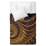 Shell Fractal In Brown Duvet Cover Double Side (Single Size)