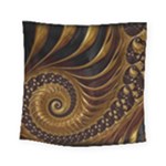 Shell Fractal In Brown Square Tapestry (Small)