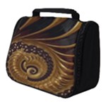 Shell Fractal In Brown Full Print Travel Pouch (Small)
