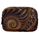 Shell Fractal In Brown Make Up Pouch (Small)