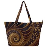 Shell Fractal In Brown Full Print Shoulder Bag