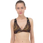 Shell Fractal In Brown Classic Banded Bikini Top