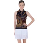 Shell Fractal In Brown Women s Sleeveless Polo Tee