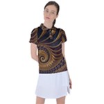 Shell Fractal In Brown Women s Polo Tee